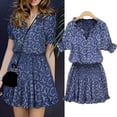 thumbnail image 2 of Ketyyh-chn99 Robes Élégantes pour Femmes Robe Soleil Robes pour Femmes Robe Mini Décontractée Ample Confortable à Rayures à Manches Longues Longue Robe Bleu,G, 2 of 5