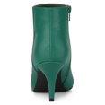 thumbnail image 3 of BLISSFUL STEP Women's Pointed Toe Zipper Stiletto Heels Ankle Boots, 3 of 6