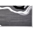 thumbnail image 2 of Ladole Rugs Calvin Grey Black Abstract Polypropylene Area Rug, 2 of 6