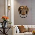 thumbnail image 3 of facefd Style Vintage Tête de Chien Heurtant Porte Portail Suspension Murale Statue Sculpture Teckel, 3 of 8