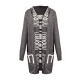 thumbnail image 4 of 2025 Ladies Print Knit Sweater Cardigan Buttonless Hoodie Casual Oversized Sweaters Loose Sweater, 4 of 4