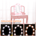 thumbnail image 4 of Eastvita Pretend Makeup Vanity Set with Stool Mirror for Girls, 4 of 5