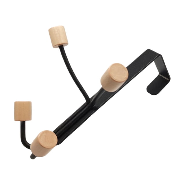 Transemion Vertical Storage Solution Easy Installation Without Punching Protecting Facade Door Hanging Bracket black Four beads