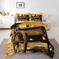 thumbnail image 2 of Erosebridal Ensembles de Couette Rétro Voiture en Bois Format Simple, Couettes et Duvets Rustiques de Style Ferme, Décor Western, Réversible 2 Pcs, 2 of 7