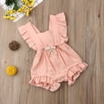 thumbnail image 4 of Fortune 0-24m Baby Girl Summer Ruffles Romper Fly Sleeve Bow Cotton Jumpsuits, 4 of 4