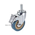 thumbnail image 3 of Unique Bargains Swivel Caster Wheels PVC Caster 3 Inch Wheel M12 x 30mm Threaded Stem with Brake , 88lb Capacity , 2pcs, 3 of 3