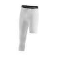 thumbnail image 4 of Mens 3/4 Compression Pants Workout Leggings Tights Base Layer Pants for Running S White Left Short, 4 of 8