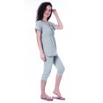thumbnail image 3 of Moomaya Ensemble de Nuit pour Femmes Capri en Coton Vêtements de Nuit 2 Pcs Chemises de Nuit, 3 of 6