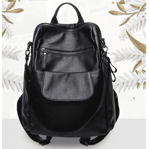 Women's leather backpack, school bag, shoulder bag
