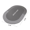 thumbnail image 2 of RKSTN Bathroom Rugs Diatomaceous Earth Shower Mat, Absorbent and Quick-Drying, Rubber Lining Non-Slip (Oval-Smoky Gray 40*60*3.5 ) Kitchen Gadgets, 2 of 8