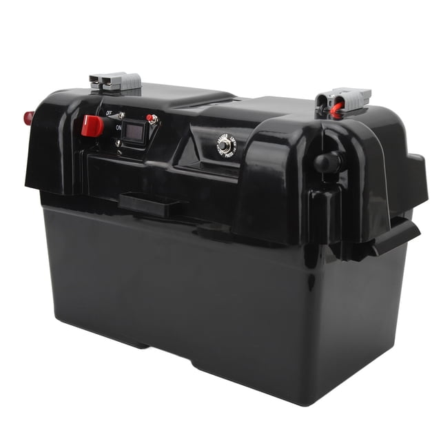 Marine Battery Box, Battery Box Power Center Circuit Breaker Portable Reset Switch for Camping Truck
