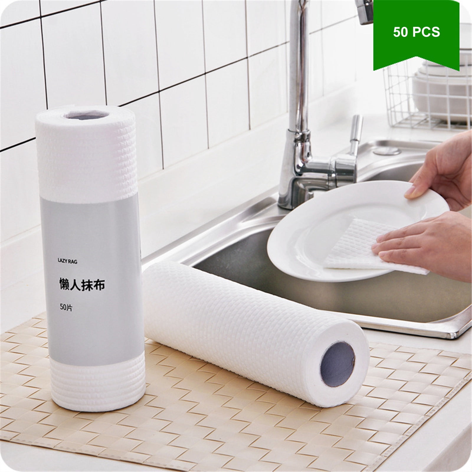 Rag Towel Disposable Oil Hand Cleaning Kitchen Absorption Dish Paper Washing Kitchen，Dining & Bar