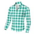 thumbnail image 4 of Timdgard Button down Shirts for Men Fall Plaid Lapel V Neck Long Sleeve Shirts Work Casual Tops, 4 of 8