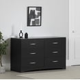thumbnail image 1 of Commode 6 tiroirs pour Adulte, fini Noir solide, collection Step One de Meubles South Shore, 1 of 12