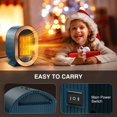 thumbnail image 4 of Electric Space Heater,1200W Energy Efficient Space Heaters for Indoor Use,Two-Speed Portable Heater Fan for Office with Adjustable,Overheating Protection,Dumping shutdown, 4 of 7
