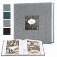 thumbnail image 1 of Album Photo 6 Pouces 200 Album Photo Gris Scrapbook avec Pages de Journal pour Souvenirs(1Pcs) Rkxzt, 1 of 5