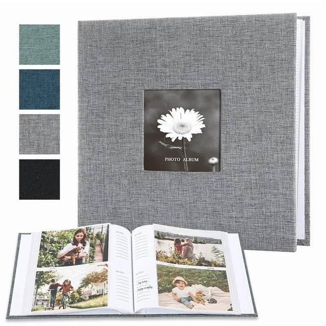Album Photo 6 Pouces 200 Album Photo Gris Scrapbook avec Pages de Journal pour Souvenirs(1Pcs) Rkxzt