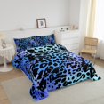 thumbnail image 3 of Erosebridal Blue Cheetah Print Bedding Queen Comforter Set, Modern Abstract Down Comforter, Leopard Room Decor, 3-Piece, 3 of 7