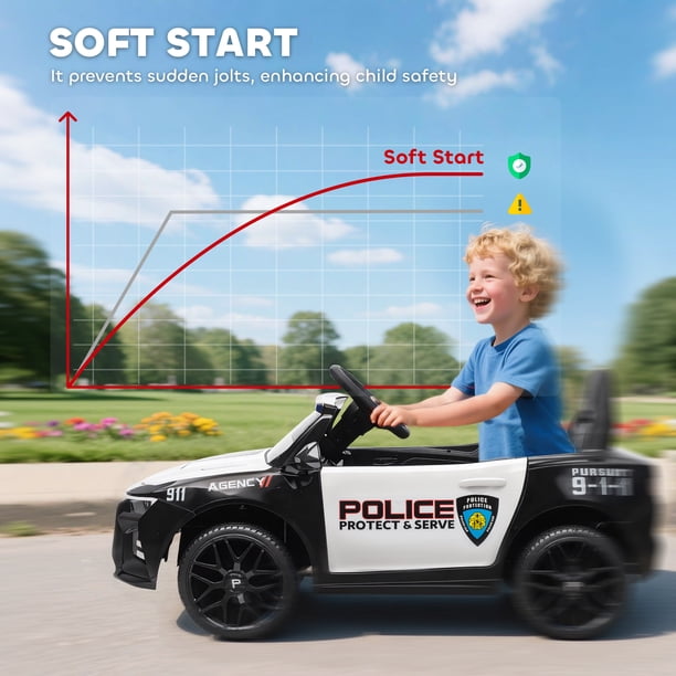 Voiture De Police Jouet WLHBF Avec Lumières LED, Sirène Et Portes Automatiques – Cascade 360°, Détection D'obstacles, Pour Enfants De 3 à 12 Ans