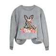 thumbnail image 2 of EGNMCR T-shirt Imprimé de Pâques T-Shirts Graphiques pour Femmes Chemises pour Femmes Journée de Pâques Chandail à Capuchon Imprimé à Col Rond pour Femmes Haut à Manches Longues T-Shirts pour Femmes, 2 of 3