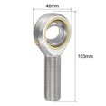 thumbnail image 2 of Unique Bargains POS20 Roulement d'Extrémité de Tige Sphérique Alésage 20 mm Roulement d'Articulation Auto-Lubrifié M20x1.5 Filetage Mâle Main Droite, 2 of 6