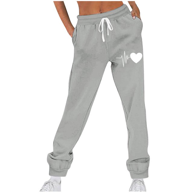 Funicet Pantalon d'Hiver Imprimé pour Femmes, Taille Élastique avec Sangle, Long