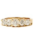 thumbnail image 1 of 2ct Lab Created Diamond 5-Stone Engagement Anniversary Ring 14K Yellow Gold, 1 of 2