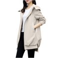 thumbnail image 2 of RXIRUCGD Manteau Long Décontracté Mode pour Femmes, Blanc, Taille : 2TG, 2 of 6