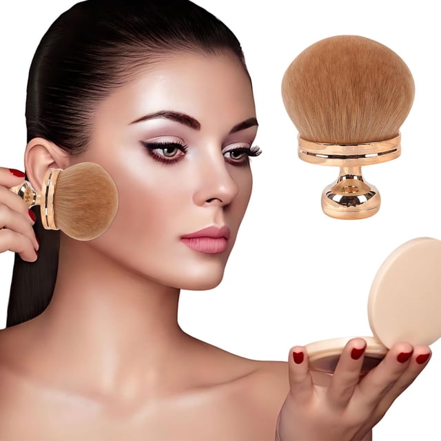Cagogo under $5 Makeup Brush, Large Makeup Brush, Powder Foundation Brush, Body Makeup Brush, Self Tanner Applicator Brush, Fluffy Kabuki Brush, Face Powder Brush
