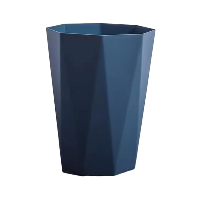 ZheElen PP Office And Home Waste Bin - 6L Capacity Easy Access Kitchen Large Capacity Kitchen Bedroom Dark Blue L 1Set