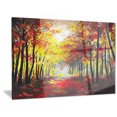 thumbnail image 1 of Design Art Walk through Autumn Forest Landscape Metal Wall Art, 1 of 1