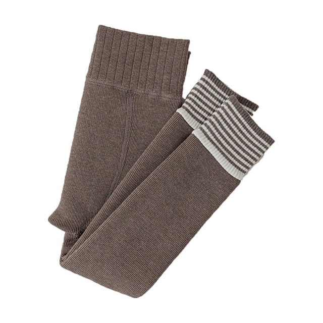MIASHUI Girls Leggings Winter Solid Color Stretchy Tights Thermal Ninth Pants,Brown,3-5 Years