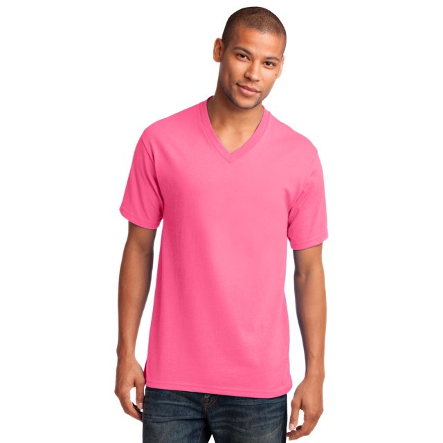 T-shirt à Col en V 100 % Coton 54 Oz