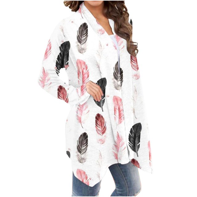 Vestes pour Femmes Cardigan à Imprimé Floral à Manches Longues à la Mode pour Femmes Haut Veste d'Été Vestes pour Femmes en Liquidation