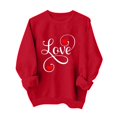 thumbnail image 2 of TIMIFIS Cadeaux de la Saint-Valentin pour Elle Cœur Chandail pour Femmes Mode Mignon Imprimé Amour Col Rond Chandails en Molleton Décontractés Manches Longues Tenues Printemps Automne - Printemps/été, 2 of 4