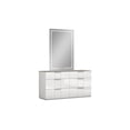 thumbnail image 4 of Commode et miroir K-Living Harvey bicolores (blanc brillant et gris flanelle) avec éclairage LED, 4 of 6