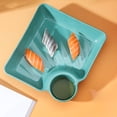 thumbnail image 1 of Plateau à Collations en Plastique avec Compartiment à Sauce / Assiette de Souper Séparée pour Trempettes / Plateau à Condiments pour Poulet, Frites, Raviolis et Sushi / Plateau de Service Alimentaire Réutilisable pour la Cuisine à la Maison Ou pour une Utilisation Décontractée en Fête, 1 of 6