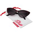thumbnail image 3 of grinderPUNCH Lunettes de Soleil Style Célébrité Oeil de Chat pour Femmes, 3 of 5