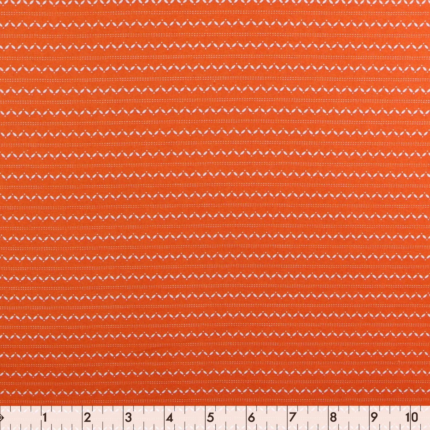 FABRIC CREATIONS orange avec blanc chevrons Stitches tissu fat quarter prédécoupé - 46 cm (18 po) × 53 cm (21 po)/45 cm (17.7 po) × 53 cm (20.9 po), 18x21
