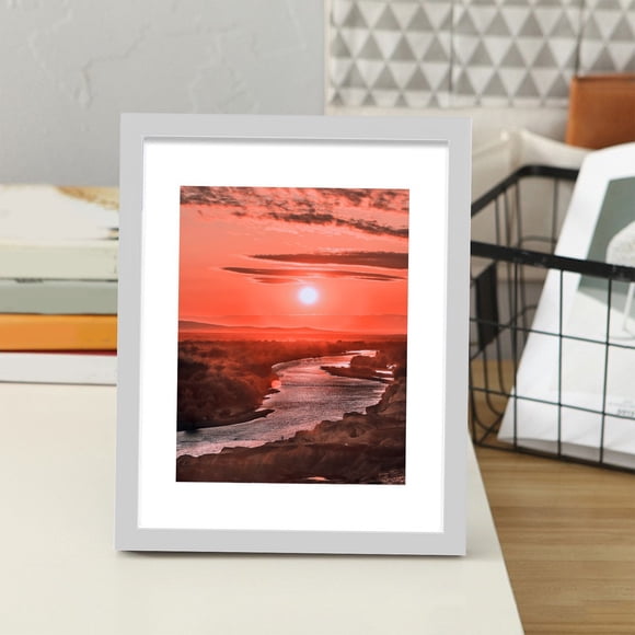 BAOPAI Cadre Photo en PVC Aspect Bois Moderne Minimaliste pour Affichage Mural et sur Table Décoration de Maison Cadeau pour la Saint-Valentin Noël et Souvenirs de Famille