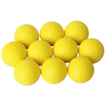 10pcs Jaune Souple Élastique Pratique PU Balle de Golf