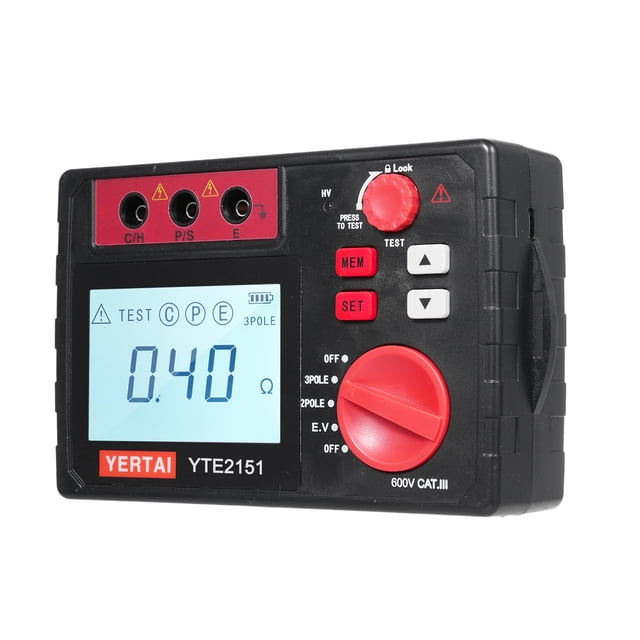 YERTAI Resistance Tester,Tester 2000 Resistance 2000 Resistance Resistance Earth Tester 2000 Buzhi Tester Measure To Earth Resistance Tester Resistance Resistance Meter Measure To 600v To 600v With