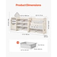thumbnail image 3 of VEVOR 4-Tier Kids Toy Storage with Bookshelf with 10 Movable Plastic Bins, 3 of 9