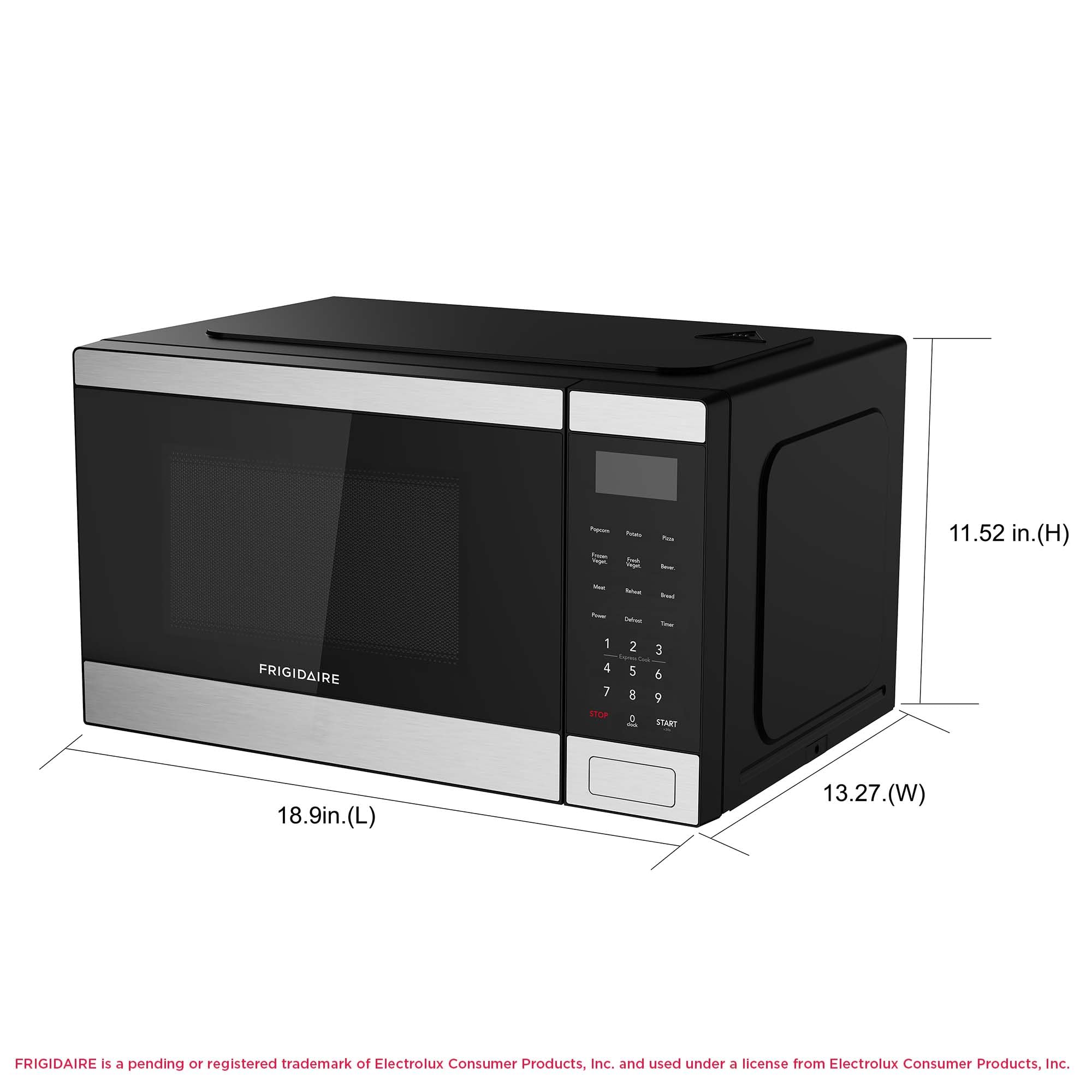 Four à micro-ondes de comptoir Frigidaire de 0,9 pi³, 900 watts, 10 niveaux de puissance, noir