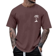 Ketyyh-chn99 Mens Tshirt Oversized Tshirt Men Comfortable Short Sleeve T Shirts Breathable Relaxed Fit Loose T-Shirt Soft Classic Tee Wine,XL