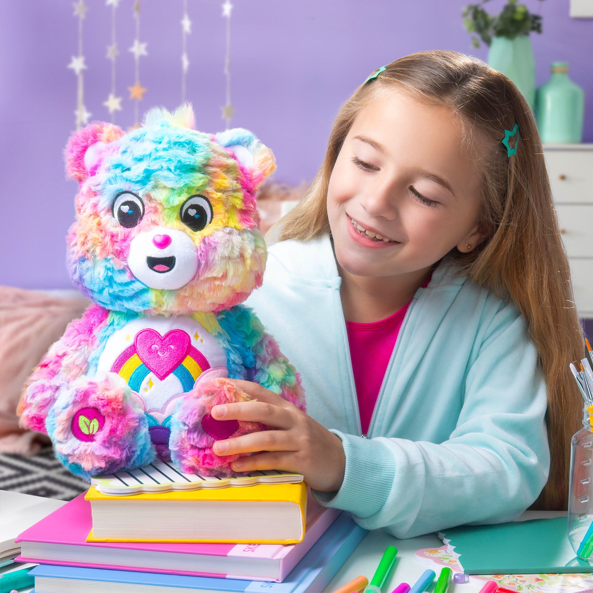 Peluche moyenne Care Bears Couleurs de Caring Bear