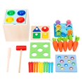 thumbnail image 3 of lionlar Wooden Hammering Toy Fishing Game Carrot Sorting Game Building Blocks Montessori, 3 of 9