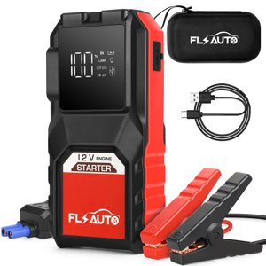 3000A Jump Starter Battery Pack, Démarreur Portable de Voiture pour jusqu'à 8L Moteurs diesels à gaz et à 6,0 L,12V Booster de batterie automatique avec port de recharge intelligent, LCD Affichage, pinces de saut intelligent