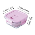 thumbnail image 3 of Kyusrd Glass Bento Box Can Be Microwave Oven Students Heated Lunch Box Office Fresh-keeping Box, 3 of 6