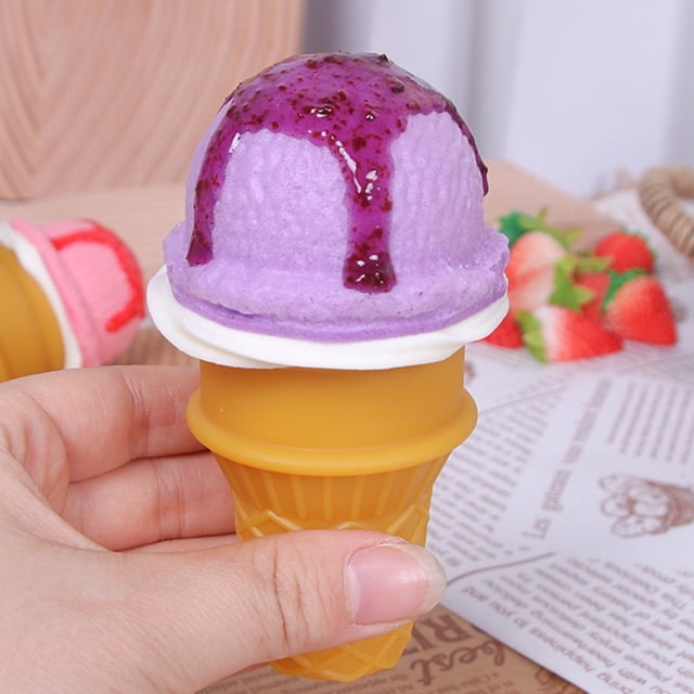 Simulation Ice Cream Model Realistic Artificial Ice-Cream Cone Fake Food Desserts Shop Display Model Photo Props Kids Toys Decor